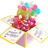 JinSu Biglietto Auguri Compleanno 60 Anni, 3D Pop Up Biglietti d'auguri Compleanno con Busta e Carta Interna Extra, Biglietto di ...