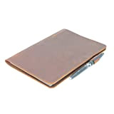 JJNUSA - Custodia per notebook in vera pelle lavorata a mano per Everlast, Fusion, Wave Moleskin A4 con passante per ...
