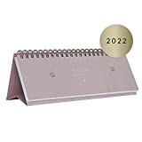 JO & JUDY® Calendario da tavolo 2022 Carmushka "Dreams" – Design da tavolo in fromata – beige-grigio con elegante stampa ...