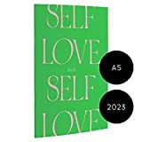 JO & JUDY® Calendario mensile 2023 Carmushka "Self Love" – Calendario di design in verde neon e rosa, DIN A5, ...
