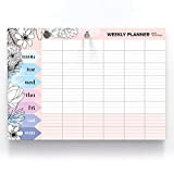 Joejis Planning settimanale con fogli strappabili Blocco organizer A4 da 60 pagine per pianificare l'orario settimanale Calendario da tavolo Settimanale ...