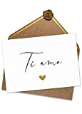 Joli Coon Ti amo carta con busta e sigillo in ceralacca - Biglietto amore - Biglietto anniversario