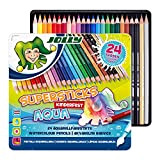 Jolly 3001 0002 super stick Aqua, materiali di apprendimento, 24 colori