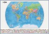 Jpc Créations World Map 126 x 88 cm