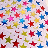 JZK 2450 PZ adesivi stelline piccole colorate 1.6cm in plastica per tabella delle ricompense per bambini, etichette adesive stelle attacca ...