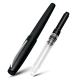 KACO Edge - Penna stilografica con pennino sottile, colore: nero opaco, con convertitore