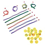 Kaimeilai Matite pieghevoli, 30 matite flessibili e 32 gomme da cancellare Emoji Smiley per piccoli regali, matite colorate e flessibili, ...