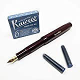 Kaweco Classic Sport, penna stilografica con pennino medio, con 6 cartucce di inchiostro blu, colore della penna stilografica: bordeaux