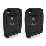 KeyGuard 1x Custodia per chiavi in silicone premium compatibile con VW, copertura protettiva per chiavi dell'auto (1, VW 1)
