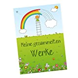 Kim Kranholdt GmbH - Cartella portadocumenti, formato A4, motivo:"Meine gesammelte Werke", arcobaleno