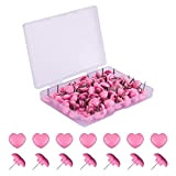 KINBOM 100 pezzi Puntine da Disegno Rosa, 12mm Puntine Plastico con Punta in Acciaio Inossidabile Puntine Decorative Puntine Cuore per ...