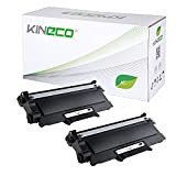 Kineco 2 cartucce toner compatibili per Brother TN2010 TN-2010 per Brother DCP-7055 W, DCP-7057, HL-2130 R, HL-2132 R, HL-2135 W ...
