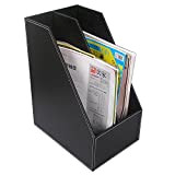 KINGFOM 3-Slot Portariviste carta Libro porta Office Desk Organizer 2 slot Black
