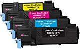 Kit 4 Toner Compatibili per Xerox Phaser 6500DN, 6500N, WorkCentre 6505DN, 6505N | Nero: 3.000 Pagine & Ciano/Magenta/Giallo: 2.500 Pagine