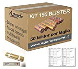 KIT150-1 Blister contenitori per monete Euro 150 MISTI : 1 € - 2 € E 50 Cent (50 pezzi per ...