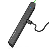 KNORVAY N75 Puntatore laser verde ricaricabile 100 M / 330 FT, presentatore wireless USB Puntatore presentazione laser verde, supporto clicker ...