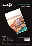 KOALA Carta fotografica Opaca Fronte-Retro per stampante LASER, A3, 250 g/m², 100 fogli. Adatto per la stampa di Foto, Brochure, ...