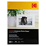 KODAK 5740-093 Carta Fotografica Premium, Superficie Lucida, Bianco, Formato A4, 240 g/mq, 210 x 297 mm