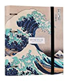 Kokonote: Raccoglitore ad anelli A4 Hokusai | Raccoglitore a 4 anelli con elastico, copertina rigida in cartone, 32x27,5 cm | ...