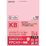 Kokuyo PPC color Paper entrambi carta certificata FSC, rosa fogli B4 100 kb-c134np (Japan Import)
