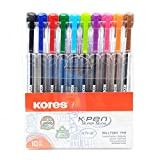 Kores - K11: Penna a Sfera Colorate, Biro a Punta Media da 1 mm con Inchiostro Semi-Gel per una Scrittura ...