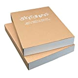 kraft di disegno notebook & Sketchbook – Set di 2 Blank Plain sketch libri – 125 g carta spessa formato A5, ideale per disegnare e sketching- ...