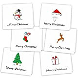 Kuuqa 36 Pezzi Biglietti Auguri Natale Buon Natale Cartoline d'auguri Cartoline con Buste e Adesivi, 4.72 x 7.87 pollici