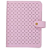 Labon's 6 Round Ring A5 Purple Binder Button Hollow Filofax Planner with 2020 2021 2022 Calendar/Monthly Weekly Daily Schedule/Telephone & ...