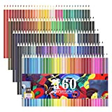 Laconile - Set di 160 matite colorate Oily Art, colori vivaci, pre-affilate, per adulti, libri da colorare, artisti, disegni, schizzi, ...