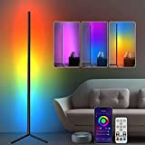 Lampada a stelo a LED dimmerabile,RGBW Lampada da terra ad angolo,soggiorno/camera da letto,Smart DIY Scolorimento Music Lamp Post,con telecomando e ...