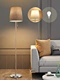 Lampada da terra soggiorno Modlicht NOVA | Lampadine LED E27 9W classica | con paralume in tessuto | paralume in ...