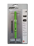 Lamy Safari, penna stilografica con pennino medio e astuccio, colore verde, 013 (etichetta in lingua italiana non garantita)