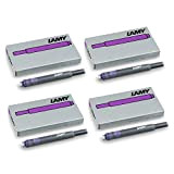 Lamy T10: quatres confezioni da 5 Cartucce d' inchiostro, colore: viola (20 Cartucce in Totale)