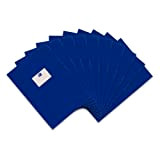 Landre 100420065 - Copertina per quaderno, formato DIN A4, in PVC con stampa effetto rafia, 10 pz, colore: Blu