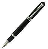 Lanxivi, Jinhao X750, penna stilografica con pennino M da 18 kgp e sacchetto custodia per penna, colore nero intenso