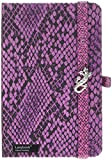 Lanybook Charmer Snake-Taccuino con copertina rigida, formato A6, a righe, 192 pagine, tasca interna, colore: viola