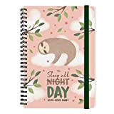 Large weekly diary spiral bound 16 mesi 2019/2020 - sloth