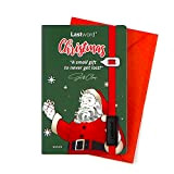 Lastword Christmas card – biglietto auguri di natale con segnalibro elastico rosso e busta lettera compresi - cartolina natale, biglietto ...