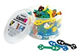 Laurel Duo - Fascette fermafogli in plastica riciclabile, con 2 posizioni di chiusura, 125 pezzi, colori assortiti