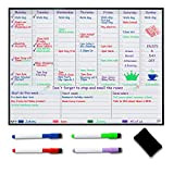 Lavagna magnetica settimanale per Frigorifero – Planner settimanale per i pasti – Calendario familiare – Organizzati con il planning per ...