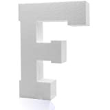 LEDU® - Lettera dell’alfabeto in polistirolo, da dipingere, incollare e decorare | per scritte decorative, lettera F, formato medio (31 ...