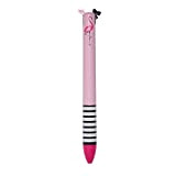 Legami Click&Clack - Penna a Due Colori, 1,2x14 Cm, Miss Flamingo
