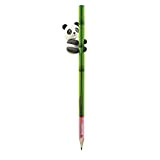 Legami - Matita con Gomma, I Love Bamboo, Ø 0,7 cm, H 18 cm, Mina HB, Variante Panda, Tratto Preciso, ...