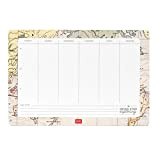 Legami - Tappetino Mouse & Block Notes, Smart Notes, 25x17 cm, in Carta, 80 g/m², Tema Travel, Made in Italy, ...
