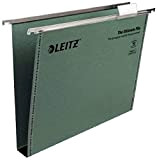 Leitz 17430055 - Lima sospesa per barra chiusa, formato A4, base quadrata, confezione da 50 pezzi, colore: Verde