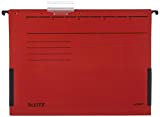 Leitz Cartelle d'archivio sospese, confezione da 5, colore: Rosso
