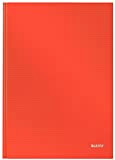 LEITZ - Quaderno a Copertina Plastificata 80 fogli, A4, Rosso