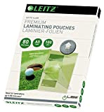 Leitz UDT Buste Pouch per la Plastificazione Ermetica, Formato A5, 2 x 80 Micron, Transparente (Premium)
