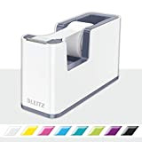 LEITZ WOW - Dispenser per nastro adesivo Dual Color - Bianco metellizzato - 53641001