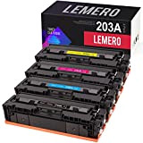 Lemero Cartuccia toner Compatibile per HP 203A CF540A CF541A CF542A CF543A CF540X 203X per HP Color Laserjet Pro M281fdw M254nw ...